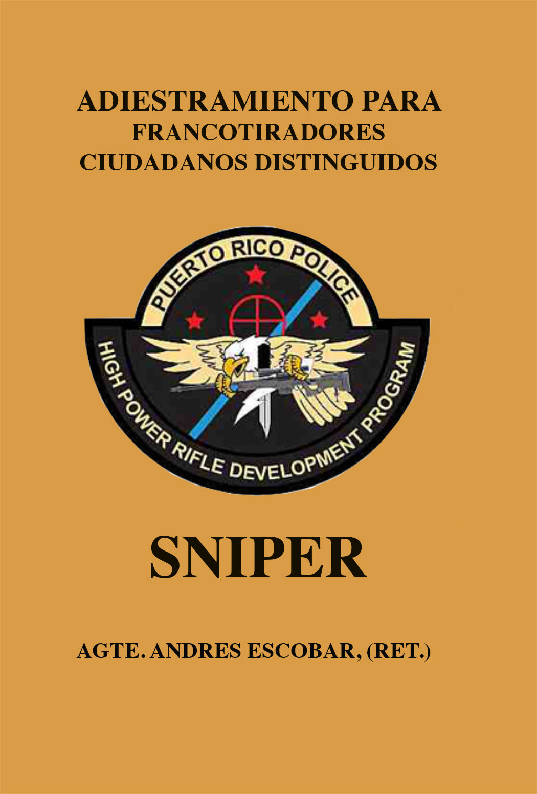 Book cover with a Puerto Rico Police logo and text on a beige background
